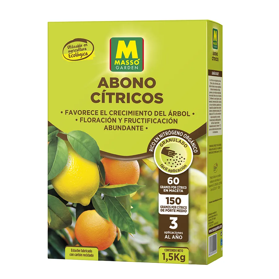 Abono Cítricos Ecológico Massó Garden 800 g Granulado Bio