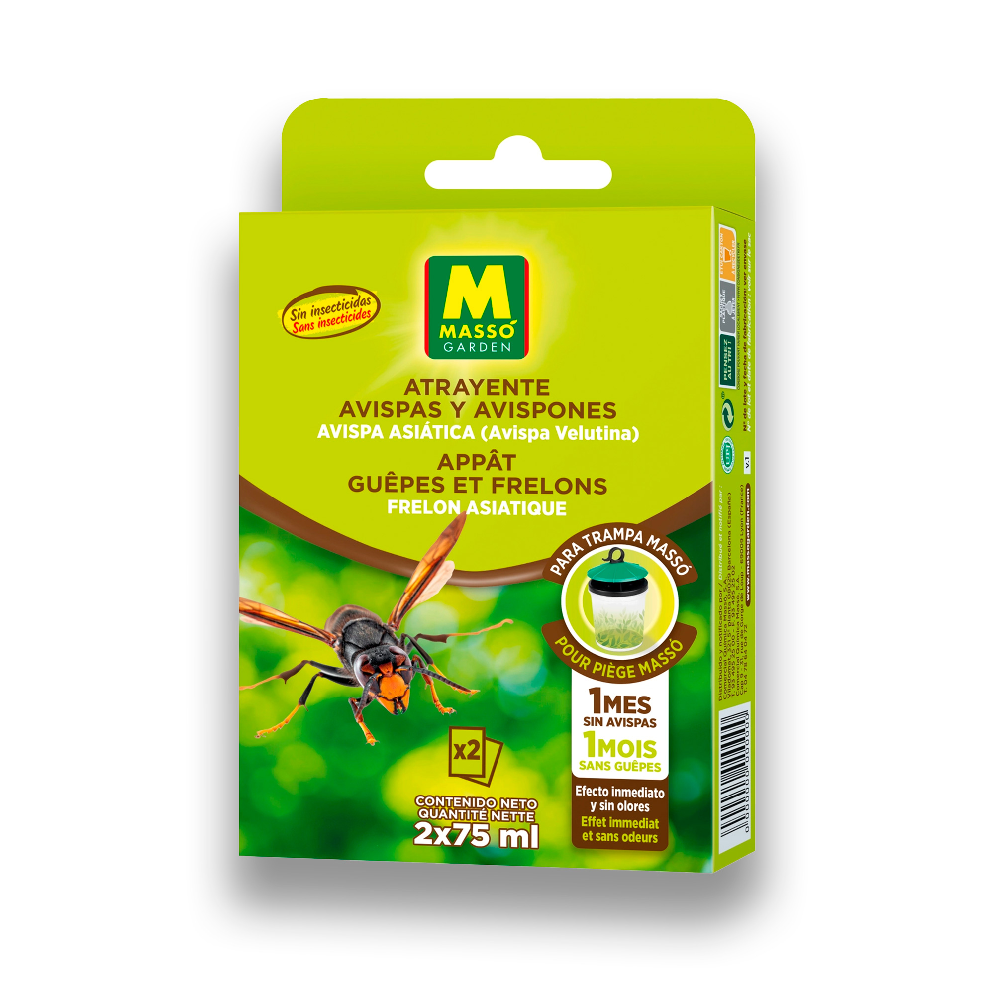 Recambio para Trampa de Avispas Muy Eficaz – 2 Sobres para 1 Mes