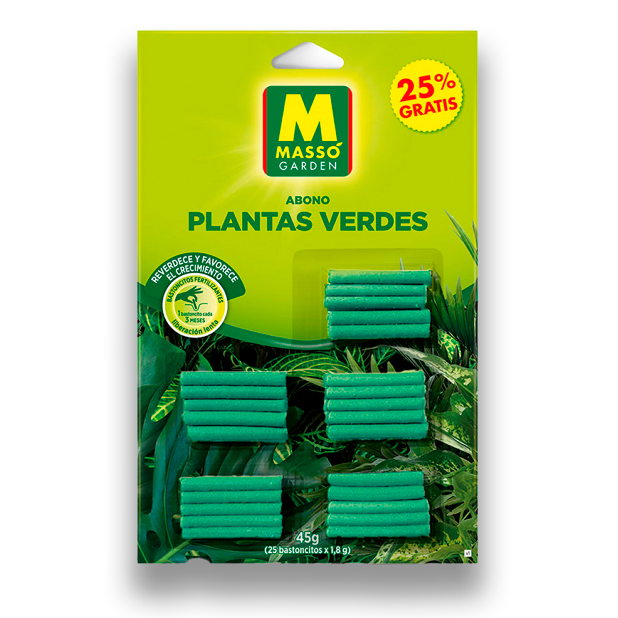 Bastoncitos Fertilizantes Plantas Verdes – Nutrición prolongada para hojas fuertes y brillantes