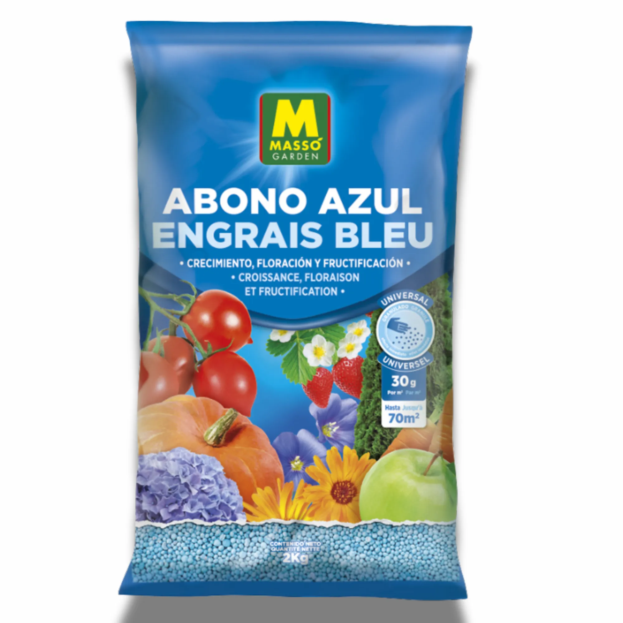 Abono Azul 2Kg – Fertilizante Universal para Plantas Sanas y Cosechas Abundantes