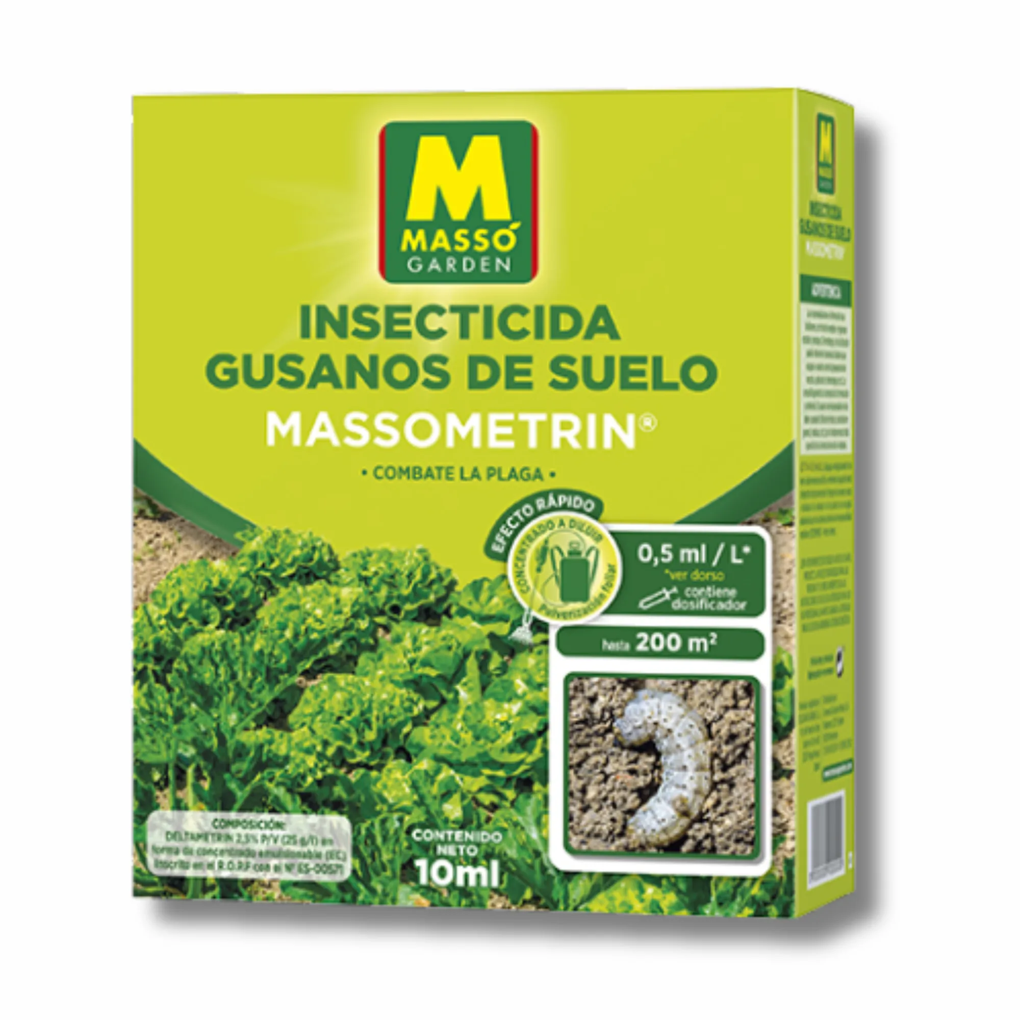 Massometrin 10 ml Massó Garden Insecticida Gusanos Suelo