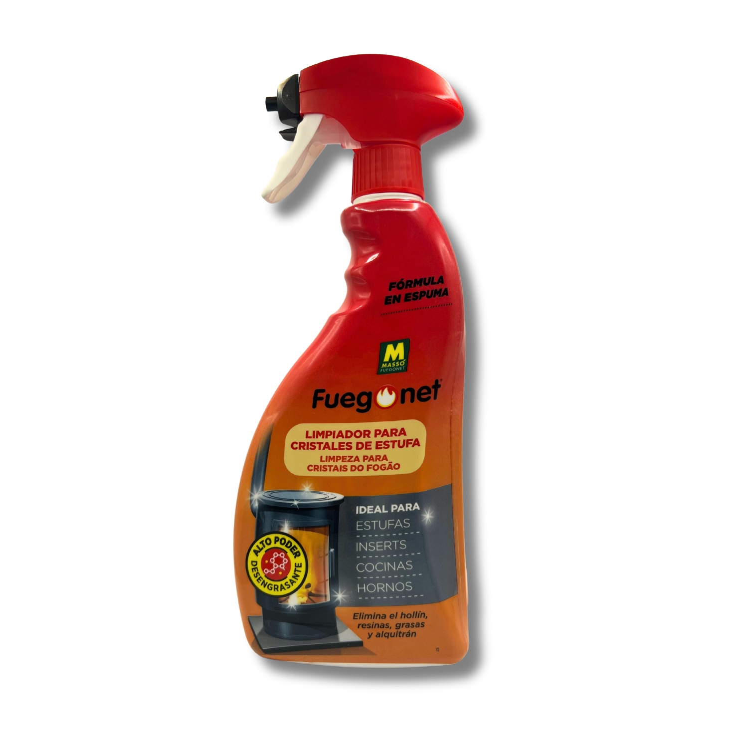 Limpiador para Cristales de Estufa 750ml – Disuelve hollín, grasa y alquitrán fácilmente