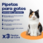 Pipetas Lifronil para gatos con fipronil 50 mg x3
