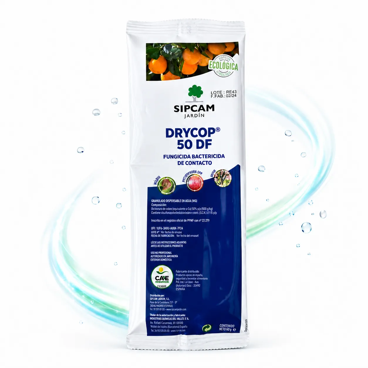 Drycop 50 DF fungicida bactericida de cobre 60 g – 500 g