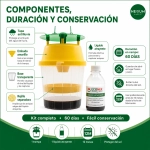 VelutinaTrap Trampa Avispas + Atrayente VelutinaTrap Atrayente Avispas kit unidad