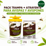 Kit Trampa para Avispas y Avispones con 3 Atrayentes de 50 ml