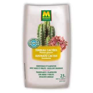 Sustrato Cactus y Suculentas Massó Garden 2,5 L