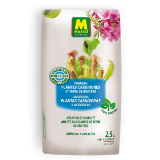 Sustrato Plantas Carnívoras y Acidófilas Massó Garden 2,5 L