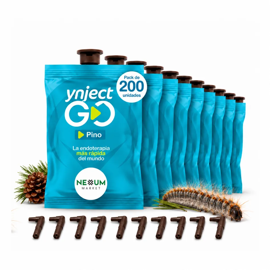 Pack 200 Ynject GO Endoterapia Procesionaria del Pino 25 ml Conectores Incluidos
