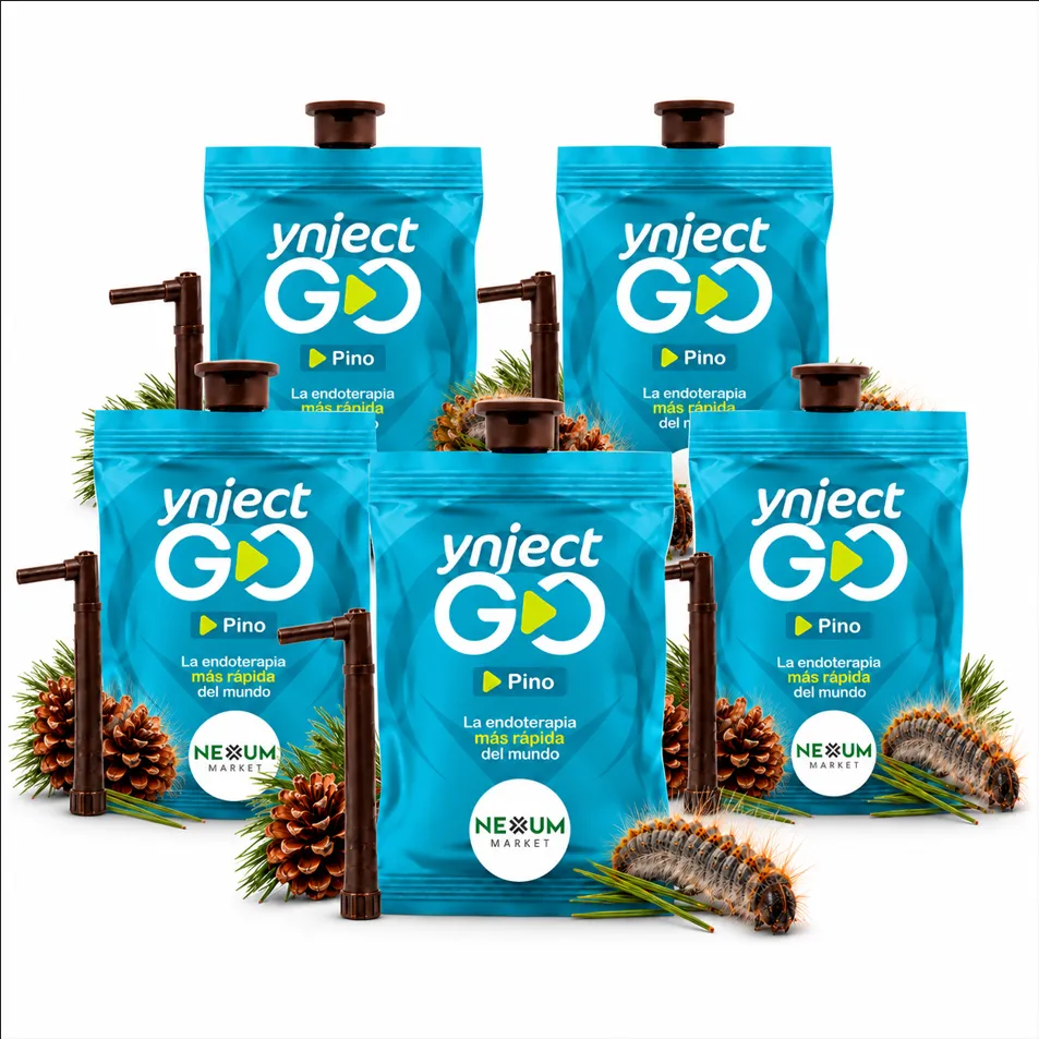 Pack 5 Ynject GO Endoterapia Procesionaria del Pino 25 ml Conectores Incluidos